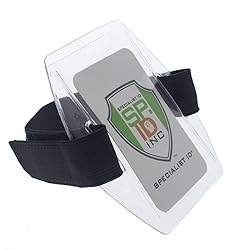 Armband Badge Holder with Black Adjustable Elastic