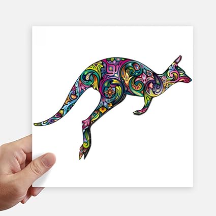 Amazon Diythinker オーストラリア カンガルー色 ドローイングイラスト ステッカー タグ 壁 絵 ノートパソコン デカール 自己粘着 ウォールステッカー オンライン通販