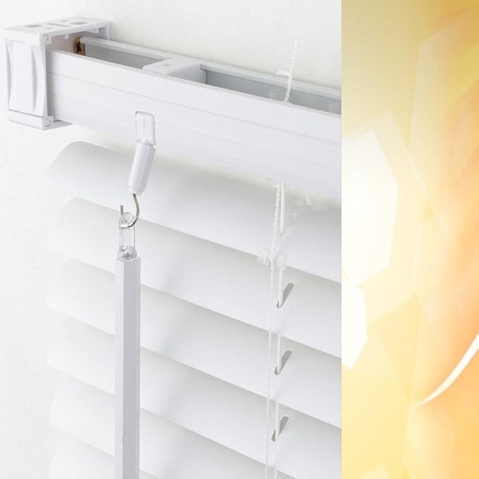 PVC / Kunststoff-Jalousie Breite 40 cm x 160 cm Höhe in Farbe 01 / weiß / Jalousien Jalousette Jalousetten Plastik Standard 4