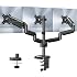 MOUNT PRO Triple Monitor Mount, 3 Monitor Desk Arm fits Three Max 27" LCD Computer Screens, up to 17.6lbs Each, Premium Gas S