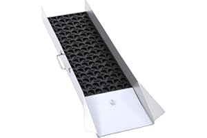Fockety Aluminum Alloy Sluice Box, Portable Gold Sluice Equipment with Rubber Matting for River, Creek, Gold Panning, Prospec