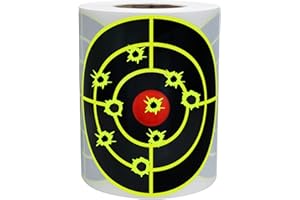 Hybsk Splatter Target Stickers 3 inch Reactive Targets for Shooting with Fluorescent Yellow Impact, Shooting Targets for BB P