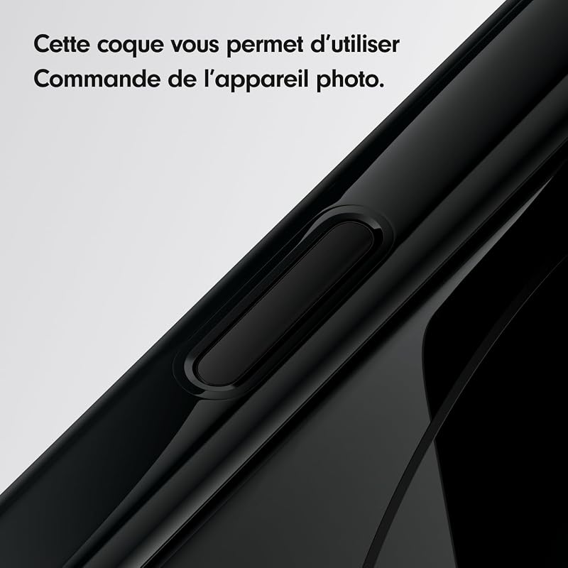 Coque pour iPhone 16 Pro – Compatible MagSafe, Revêtement Protecteur Anti-Rayures, Design Fin, revêtement intérieur en Microfibre – Noir obscur