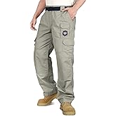 BOCOMAL Men's FR Cargo Pants Flame Resistant Pants Midweight 7.5oz (7 Pockets) Multi-Pockets FR Pants