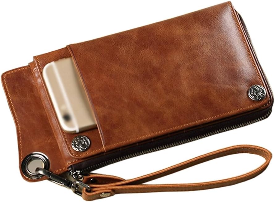 Amazon ノーブランド品 メンズ 財布 スマホも入る 牛革 フラット 長財布 スマート おしゃれ かっこいい ノーブランド品 シューズ バッグ