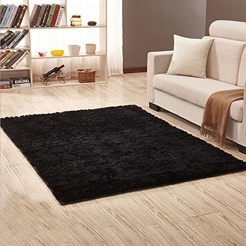 Home Carpet Big Size120160 cm Customize Carpet Long Hair (4-5cm) Living Room Carpet Home Rug Customize Modern Room Mat 160230 cm (160230 cm, Black)