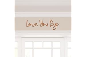 Dripykiaa Love You Bye Wood Sign Home Decor Boho Decor 21.6” Wood Grain Wall Decor Express Love and Warm for Your Family Lovers Wall Art Gift Hallway Entryway Door for Home - Brown