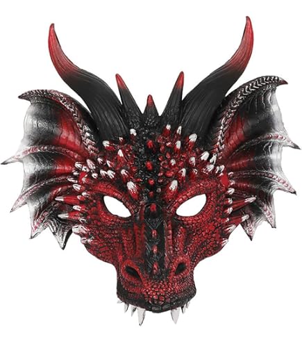 Amazon.com: BPNHNA Dragon Mask Halloween Masquerade Foam Mask Half