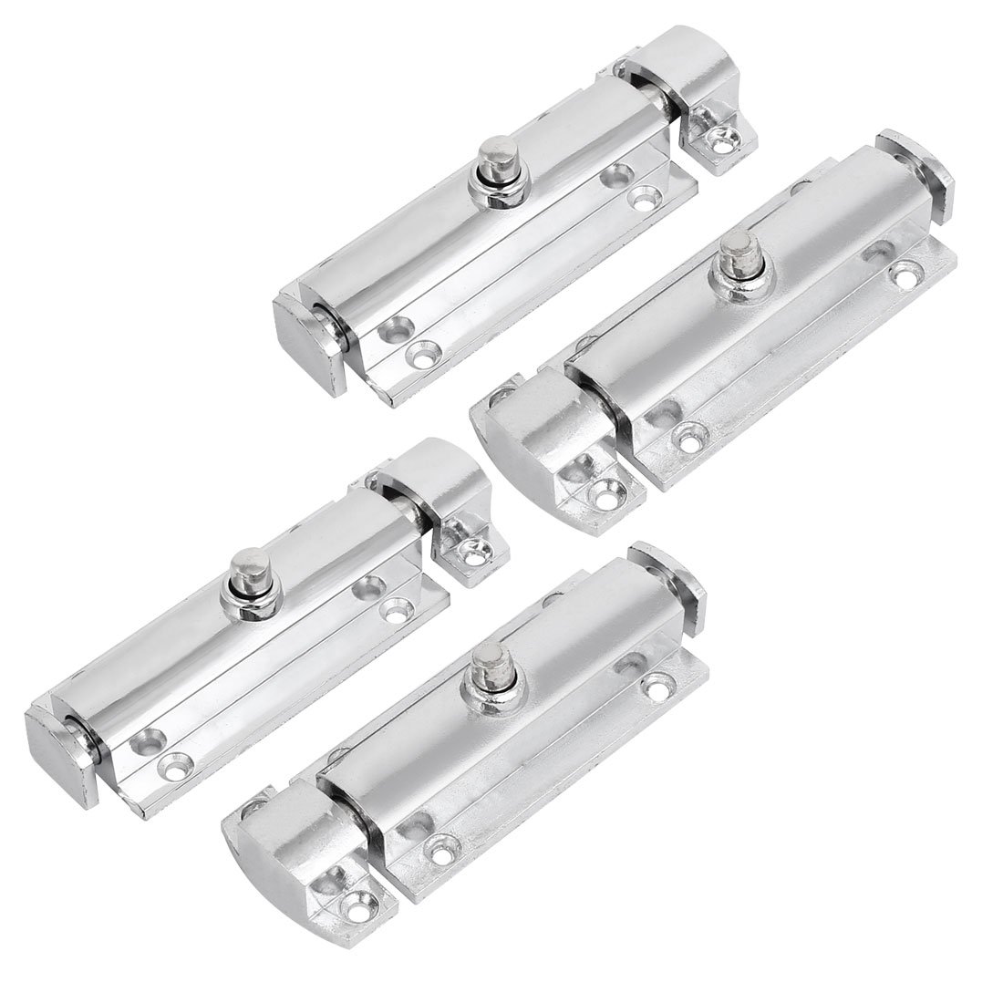Sourcingmap Door Security Press Button Spring Loaded Automatic Latch Barrel Bolt 4Pcs