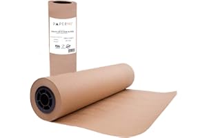 PAPERMI Brown Butcher Paper Kraft Paper Roll Wrapping Paper for Beef Briskets, BBQ Meat Smoking USA Made, All Natural Food Grade, Unbleached, Unwaxed, Uncoated Sheet ((18” x 200’ (2400”))…)