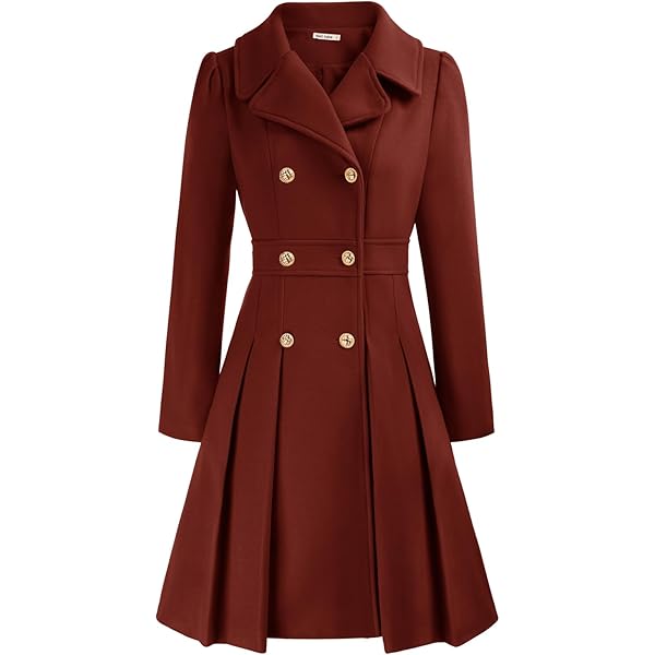Amazon.com: Women Fashion Lapel Double-Breasted A Line