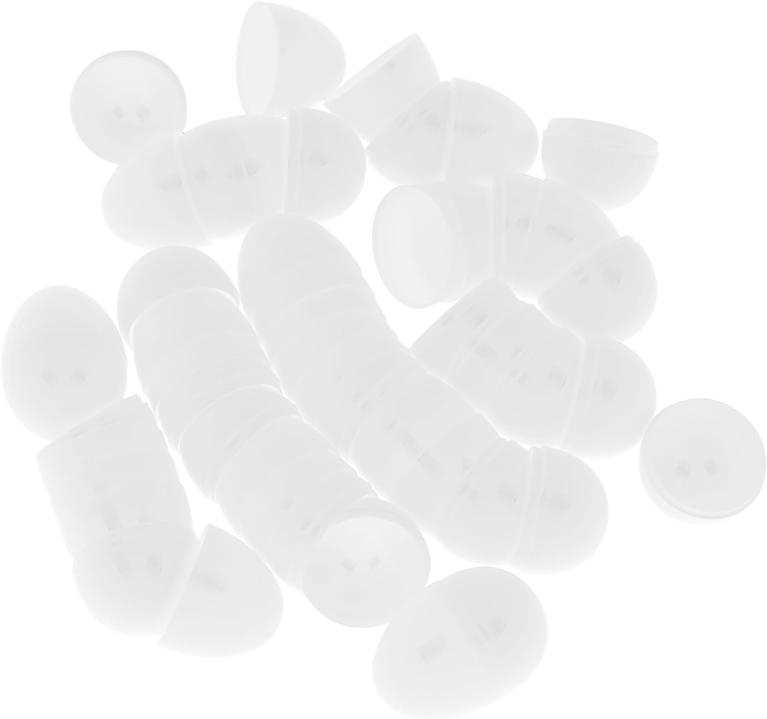 BLUECELL 25pcs 2.25" Blank White Plastic DIY Easter Eggs: Toys & Games
