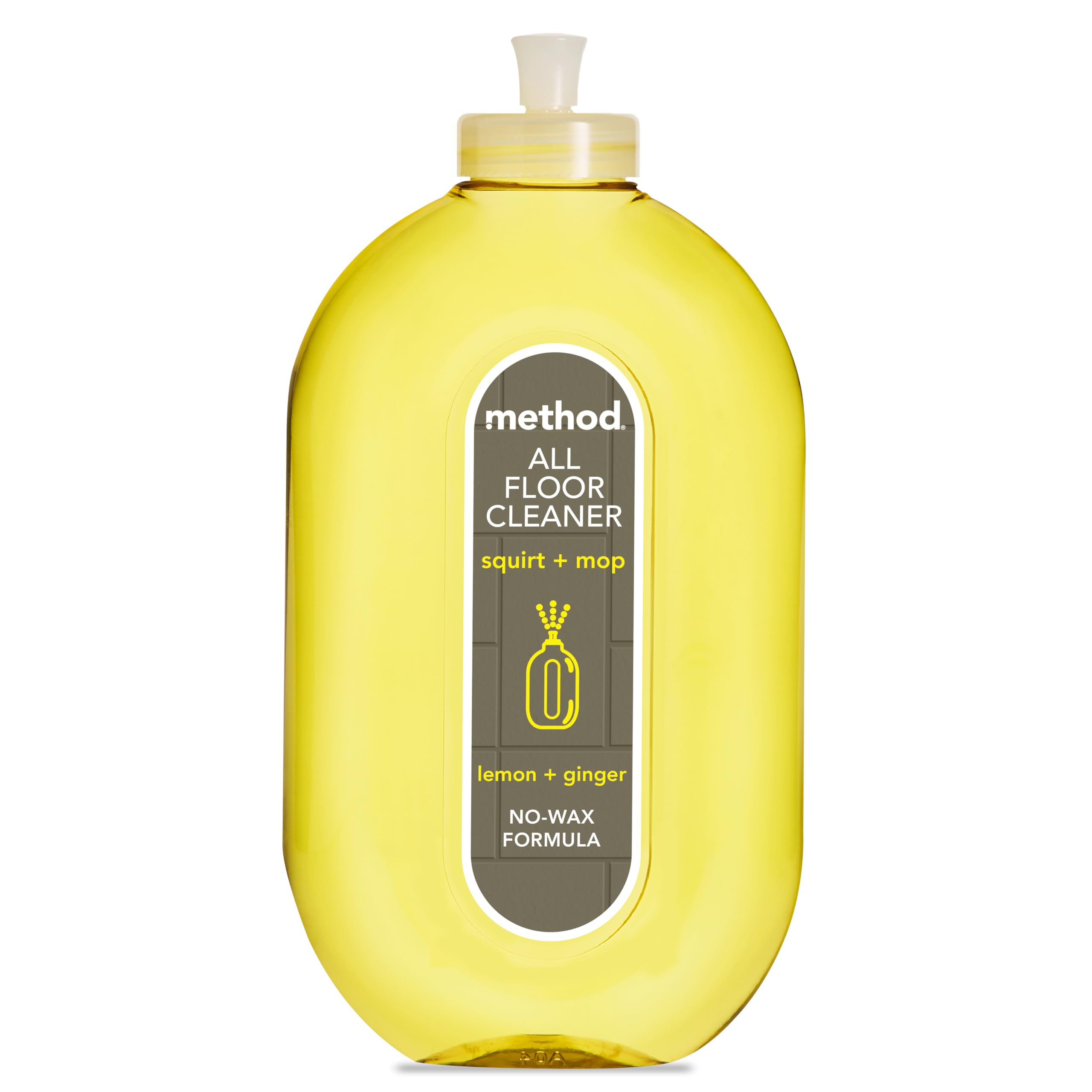 Method Floor Cleaner, Multi-Surface Floor Cleaner For a Bright Finish, Lemon Ginger Scent, Pack of 1, 1 x 739 ml
