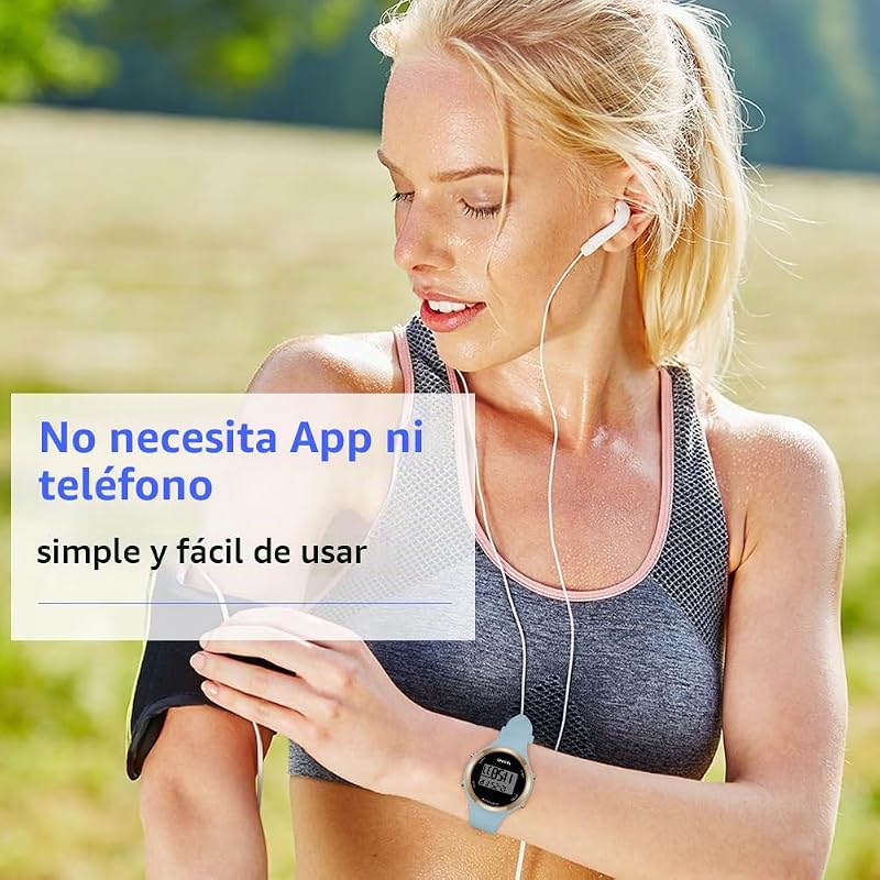 Relógio feminino com bracelete de silicone, relógios desportivos LED, relógios digitais para mulheres com mostrador luminoso, relógio de pulso exterior para raparigas (azul celeste)