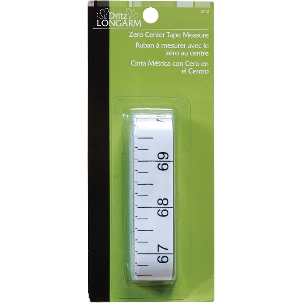 Dritz Longarm Zero Center Tape Measure-144-inch, White, 0 m