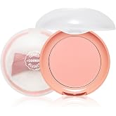 ETUDE Lovely Cookie Powder Blush, Apricot Peach Mousse 4g, Long-Lasting, 4g | Korean powder blush for buildable cheek color; lightweight texture, natural glow, easy blending and long-lasting wear.
