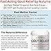 Gout Relief Cream - Clinical Strength Gout Support for Toe Finger Elbow Relief, Large 3oz Ultra Strength Arnica, MSM, Menthol, Instant Soothing Relief, Fast-Acting Anti-Inflammatory Relief