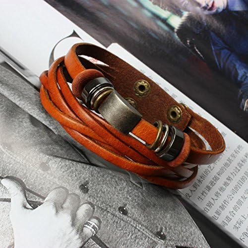 Trend Leader XS138 South Korea Euramerican street fashion leisure all-match neutral retro Cangshi surfing genuine leather bracelet bracelet