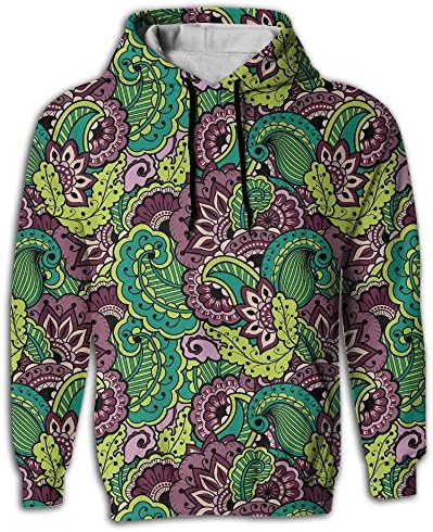 Cooly9a Flowers Tattoo Wave Jungle Young Men College Fashion Hoodie Sweatshirt With Pockets