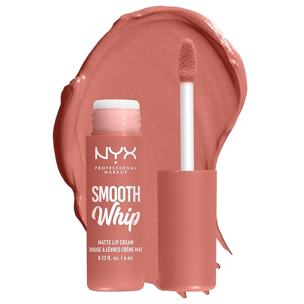 NYX PROFESSIONAL MAKEUP SMOOTH WHIP MATTE LIP CREAM, LONG LASTING, MOISTURIZING, VEGAN LIQUID LIPSTICK – CHEEKS (SOFT PINKY NUDE)
