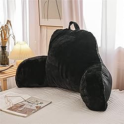 Holawakaka Standard Faux Fur Bed Rest Pillow with
