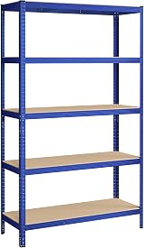 SONGMICS 5-Tier Steel Shelving Unit 60 x 120 x 200 cm Boltless 750 kg view 1