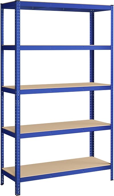SONGMICS 5-Tier Steel Shelving Unit 60 x 120 x 200 cm Boltless 750 kg
