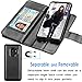 Tekcoo Compatible for Galaxy S9 Wallet Case/Samsung Galaxy S9 PU Leather Case, Luxury ID Cash Credit Card Slots Holder Carrying Folio Flip Cover [Detachable Magnetic Hard Case] & Kickstand -Black