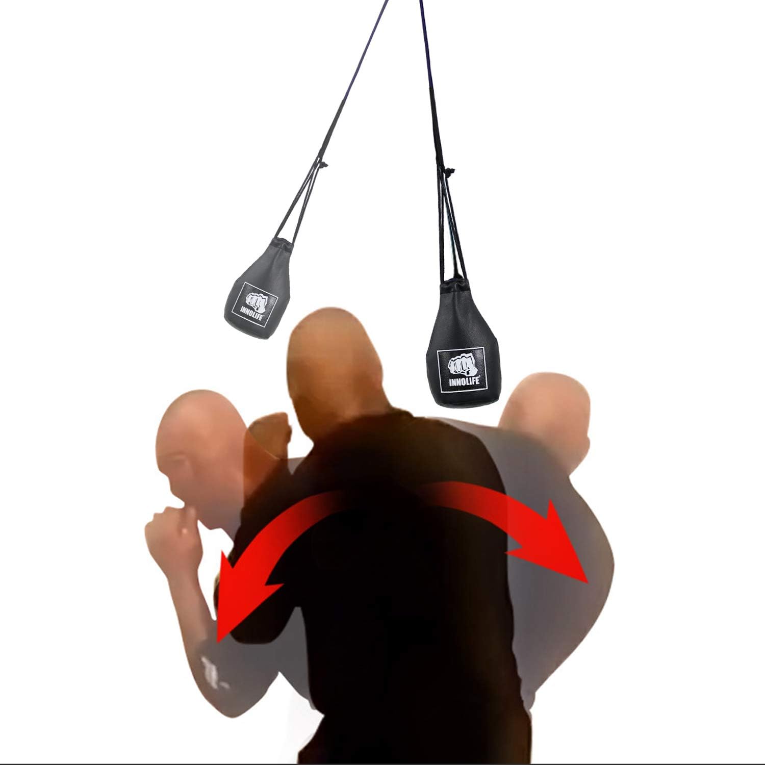 INNOLIFE Boxing Dodge Hide Speed Bag Leather Ball MMA Pendulum Training (Without Filler) : Sports & Outdoors