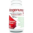 Regenurex Natural Astaxanthin 12mg – 60 Softgels | Made in Canada | Antioxidant for Skin, Eye & Cellular Health | Non-GMO, Th