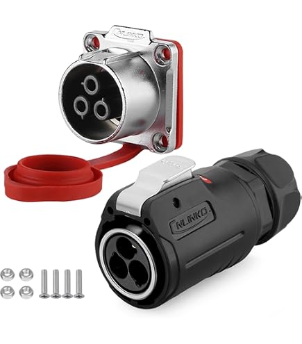 CNLINKO Waterproof RJ45 Connector Signal Transmission Ethernet LAN Dual Ports Panel Mount Female Socket Network Cable Connectors