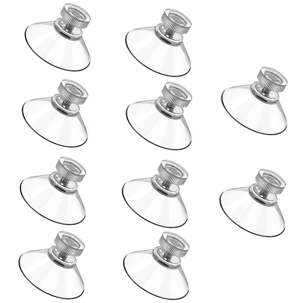 10 Pcs 40mm Round Large Suction Cup Plastic Sucker Pads Without Hooks for Makeup Mirror,Glass,Bathroom Kitchen