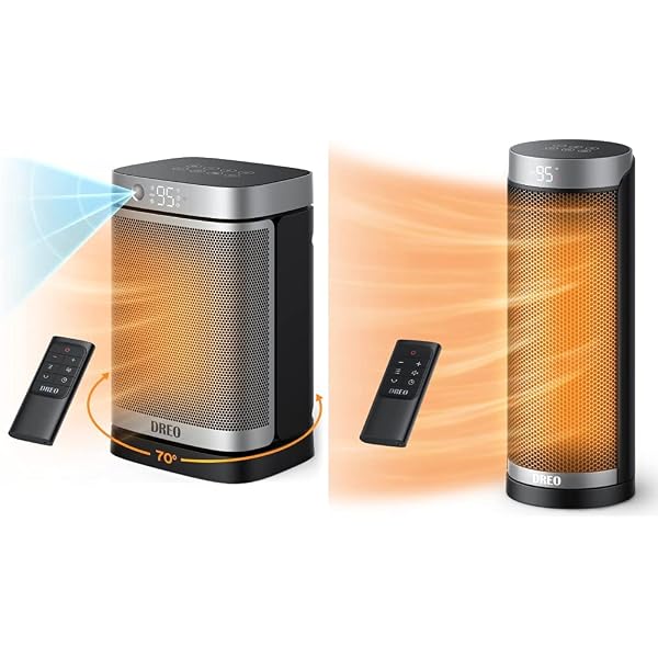 Amazon.com: Dreo Space Heater with Motion Sensor, 2022 Upgraded 1500W Electric  Heater with 70?? Oscillating u0026 Space Heater, 2022 Upgraded 1500W Fast  Heating Electric Ceramic with Remote, Black, 16 inch : Home u0026 Kitchen