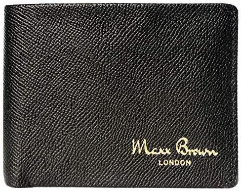 Maxx Brown Men's Black Leather Wallet