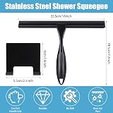 Thboxes 10 Inch Stainless Steel Shower Squeegee with Hook view 2