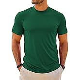 Makkrom Mens Mock Turtleneck T-Shirts Summer Short Sleeve Basic Tees Casual Solid Pullover Tops