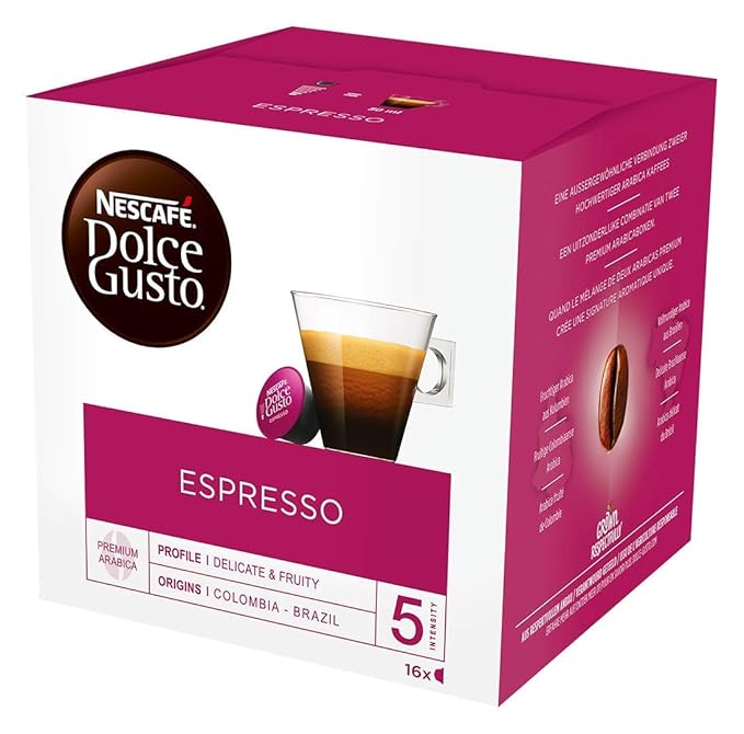Nescafé Dolce Gusto Espresso Coffee Pods, 16 Capsules (Pack of 3