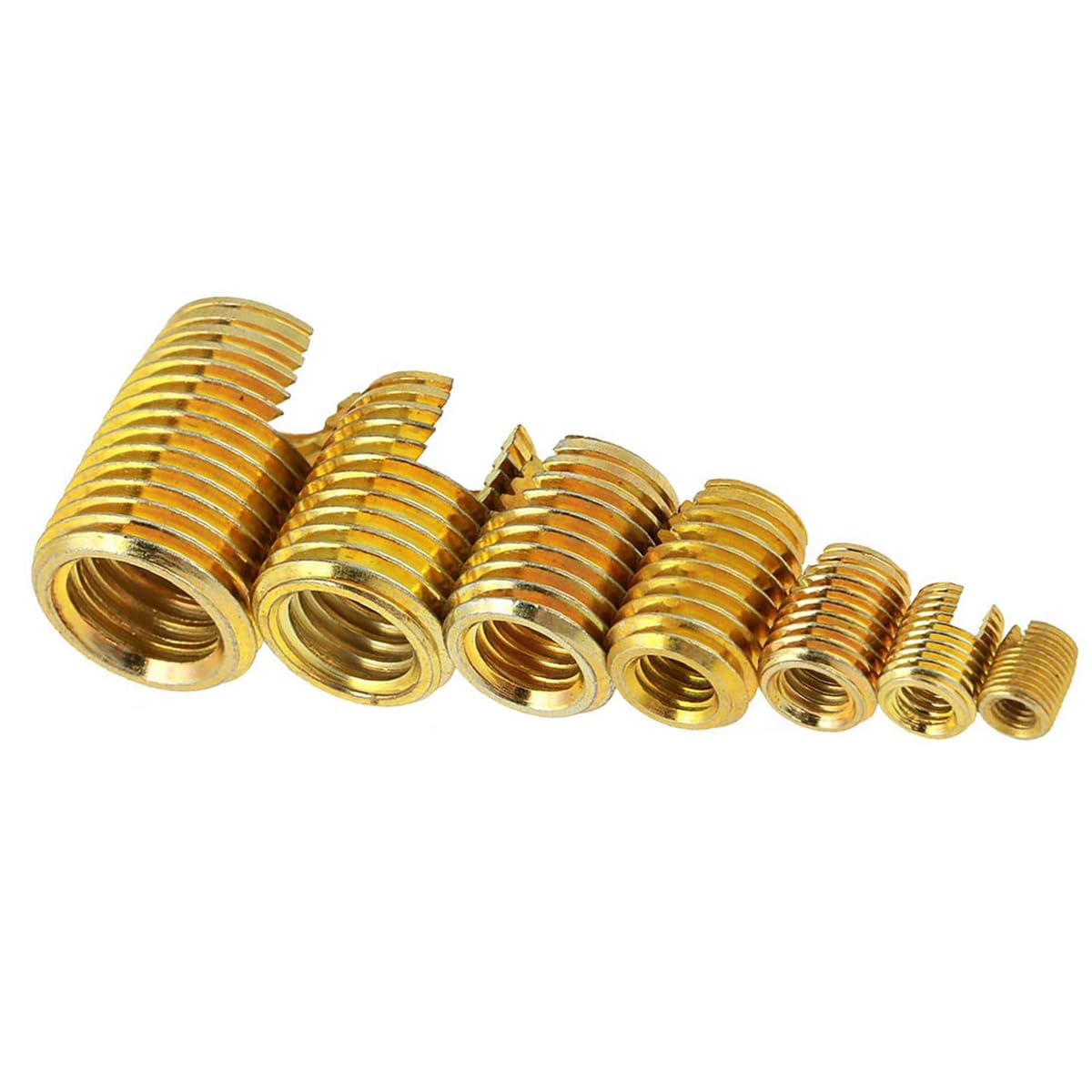 WANGCL 50PCS Threaded Inserts Thread Repair Kits M3 M4 M5 M6 M8 M10 M12 - Self-tapping Threaded Inserts