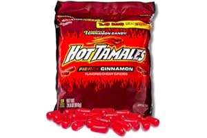 Mike & Ike Bulk Bag Gifts - 1.8 LB Resealable Bags By Lyza's Sweets & Treats (Pack of 1, Hot Tamales - Fierce Cinnamon)