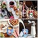 Christmas Gifts Wine Tumbler, 12 oz Staineless Vaccum Insulated Wine Glasses with Lid and 4 Pcs Reusable Straws Simple Modern Travel Cup for Coffee, Juices, Beer,Funny Thanksgiving Birthday Christma
