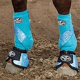 PROFESSIONAL'S CHOICE ELITE VENTECH SET OF 4 SMB BOOTS ALL SIZES & COLORS (Turquoise Glitter, Large)