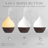 SALKING Essential Oil Diffuser 100ml Ultrasonic Auto Shut-Off Dark Wood view 4
