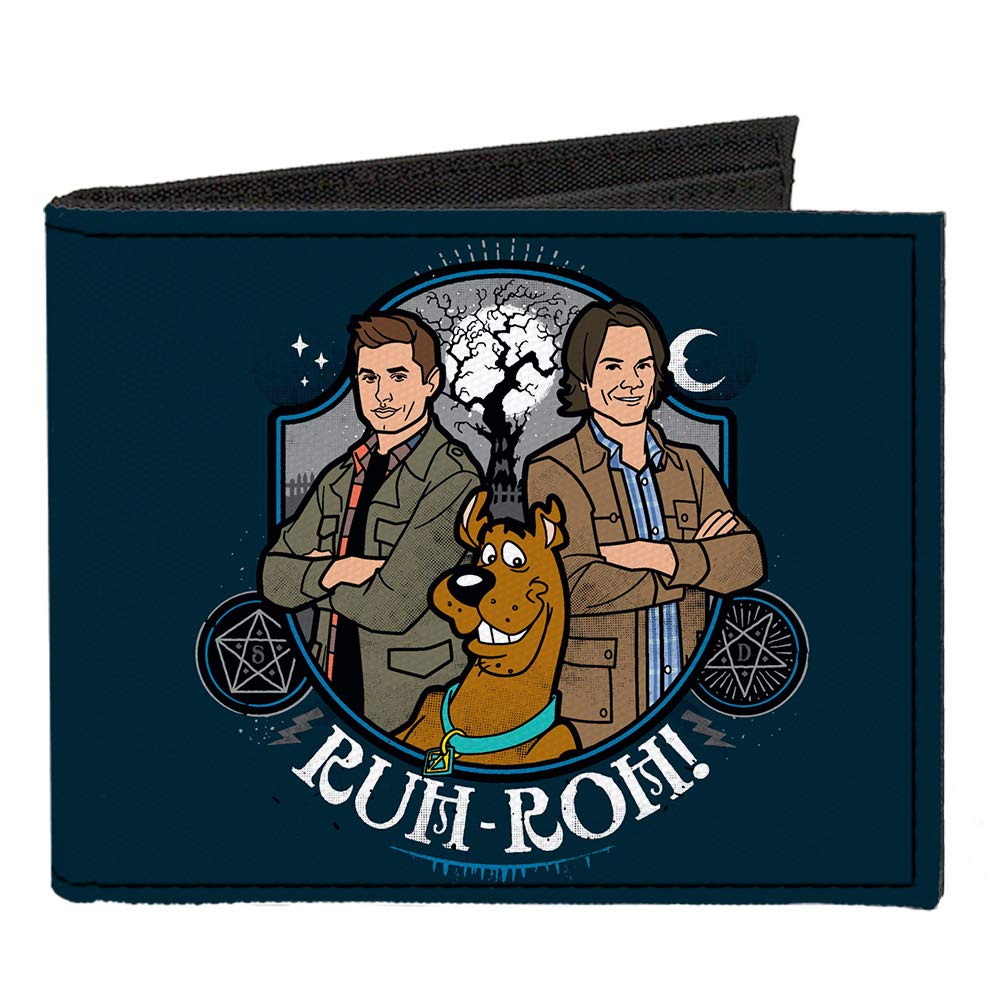 Buckle-Down Men's Standard Canvas Bifold Wallet-Scooby Doo Supernatural, 4.0" x 3.5"