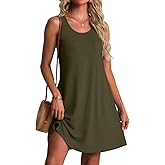 FREEOAK Womens Dresses A-Line - Cute Floral Summer Beach Sundress with Pockets