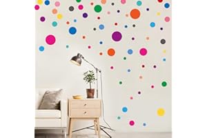 PARLAIM Wall Stickers for Bedroom Living Room, Polka Dot Wall Decals for Kids Boys and Girls (130 Circles)