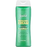 Suave Pistachio Cream Exfoliating Body Wash & Scrub with Glycerin & Vitamin E, Sulfate-Free Hydrating Cleanser for Soft, Smooth Skin, 18 FL OZ