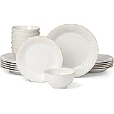 Lenox 899195 French Perle Groove 18-Piece Dinnerware Set, Service For 6