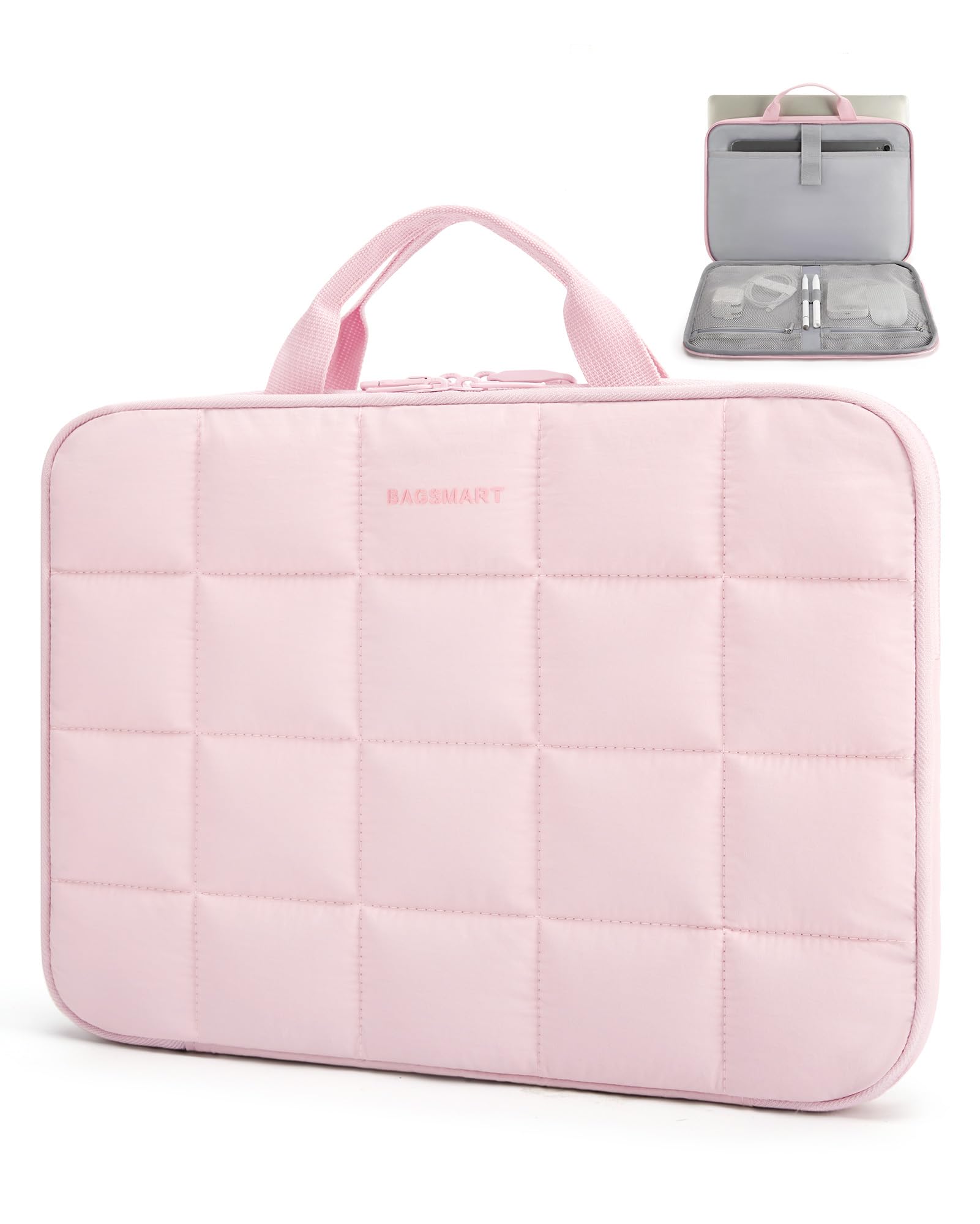 Pink Cute Laptop Pouch Quilted Berry Cute Strawberry Laptop Sleeve