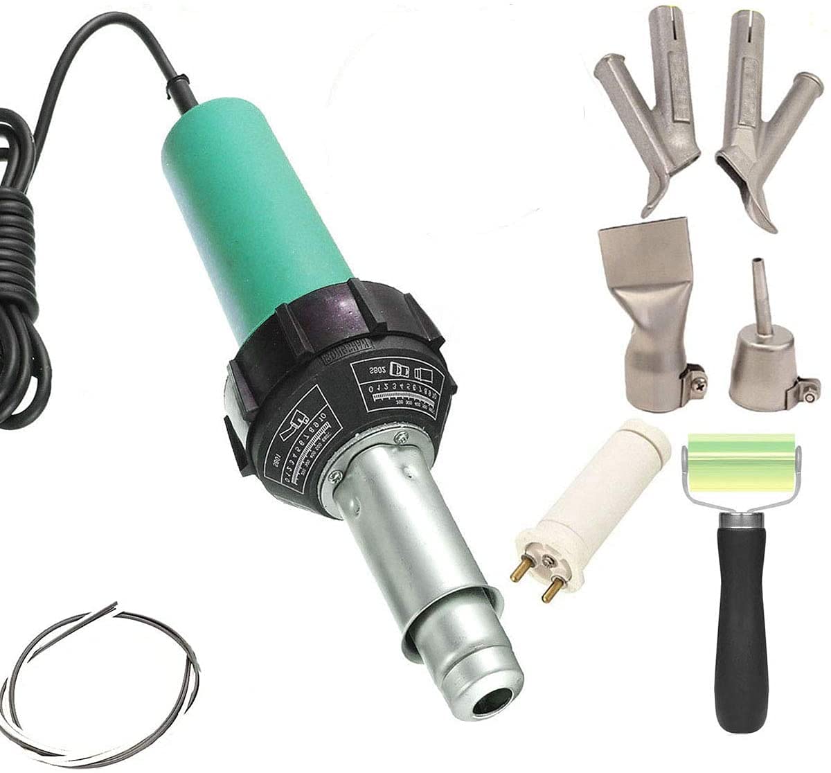 Beyondlife Plastic Hot Air Welder Heating Gun PVC Vinyl Rod Plastic Welder Welding Hot Gas Pistol Tool 1600W