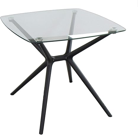Amazon アウトレット おしゃれなガラステーブル ダイニングテーブル イームズ ガラス テーブル おしゃれ Ink S180t ブラック ダイニングテーブル オンライン通販